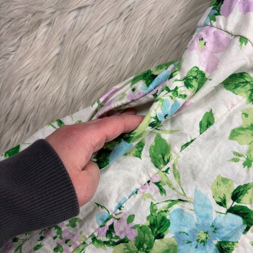 Old Navy Women's L Floral Fit & Flare Linen-Blend Midi Dress Cottagecore Twee - Picture 4 of 10